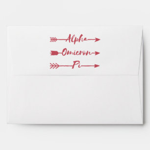 Alpha Omicron Pi Arrow Envelope