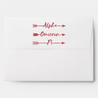 Alpha Omicron Pi Arrow Envelope