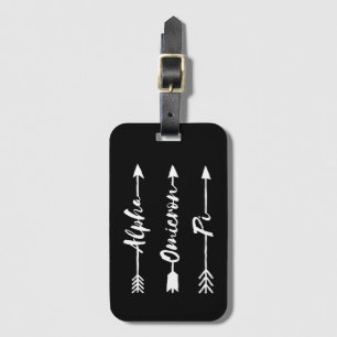 Alpha Omicron Pi Arrow Luggage Tag