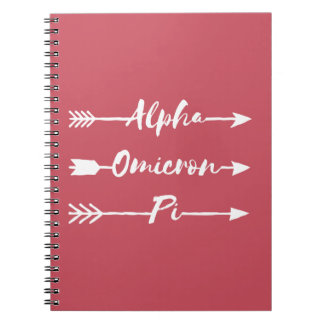 Alpha Omicron Pi Arrow Notebook