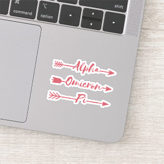 Alpha Omicron Pi Arrow Sticker