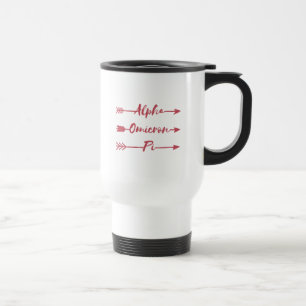 Alpha Omicron Pi Arrow Travel Mug