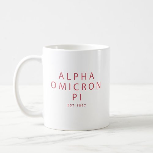 Alpha Omicron Pi Big Script Coffee Mug