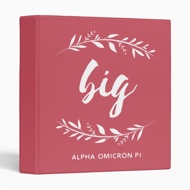 Alpha Omicron Pi Big Wreath Binder (Front/Spine)
