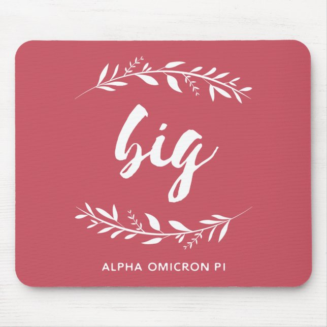 Alpha Omicron Pi Big Wreath Mouse Pad (Front)
