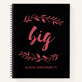 Alpha Omicron Pi Big Wreath Notebook