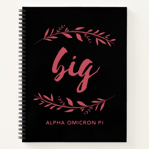 Alpha Omicron Pi Big Wreath Notebook