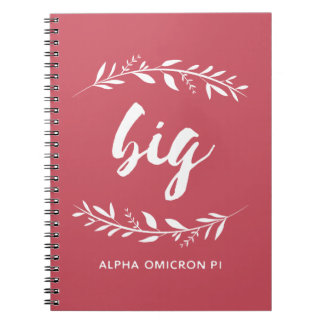 Alpha Omicron Pi Big Wreath Notebook