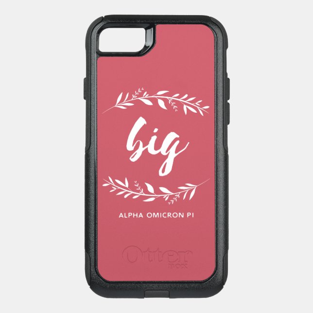 Alpha Omicron Pi Big Wreath Otterbox iPhone Case (Back)