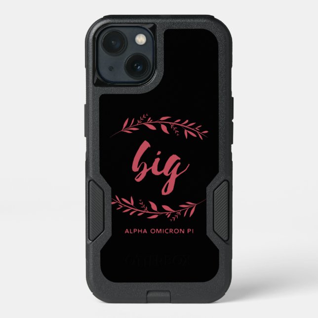 Alpha Omicron Pi Big Wreath Otterbox iPhone Case (Back)