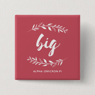 Alpha Omicron Pi Big Wreath Pinback Button