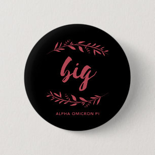 Alpha Omicron Pi Big Wreath Pinback Button