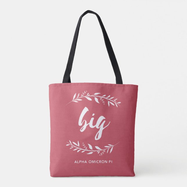 Alpha Omicron Pi Big Wreath Tote Bag (Back)