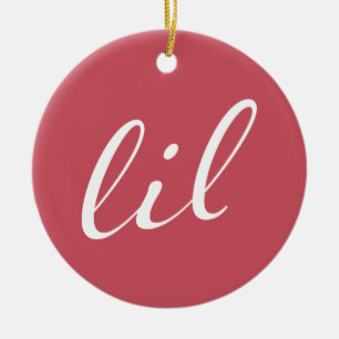 Alpha Omicron Pi Lil Script Ceramic Ornament