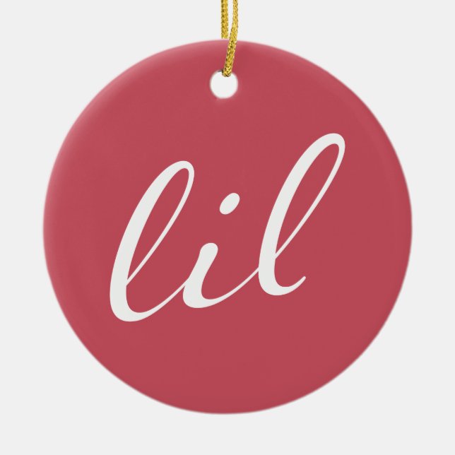 Alpha Omicron Pi Lil Script Ceramic Ornament (Front)