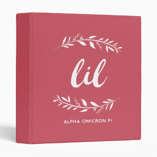 Alpha Omicron Pi Lil Wreath Binder