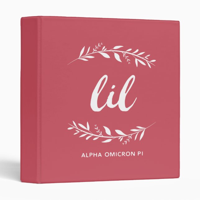 Alpha Omicron Pi Lil Wreath Binder (Front/Spine)