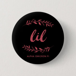 Alpha Omicron Pi Lil Wreath Button