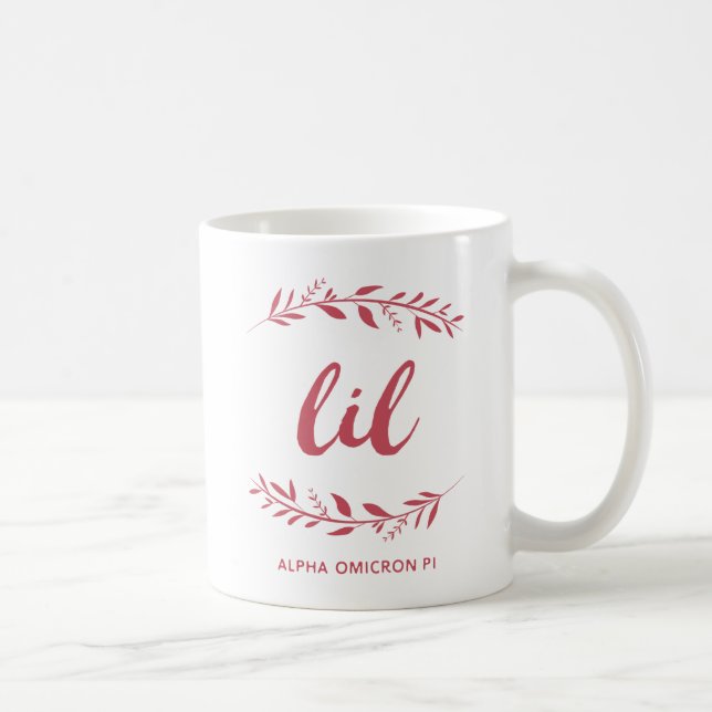 Alpha Omicron Pi Lil Wreath Coffee Mug (Right)