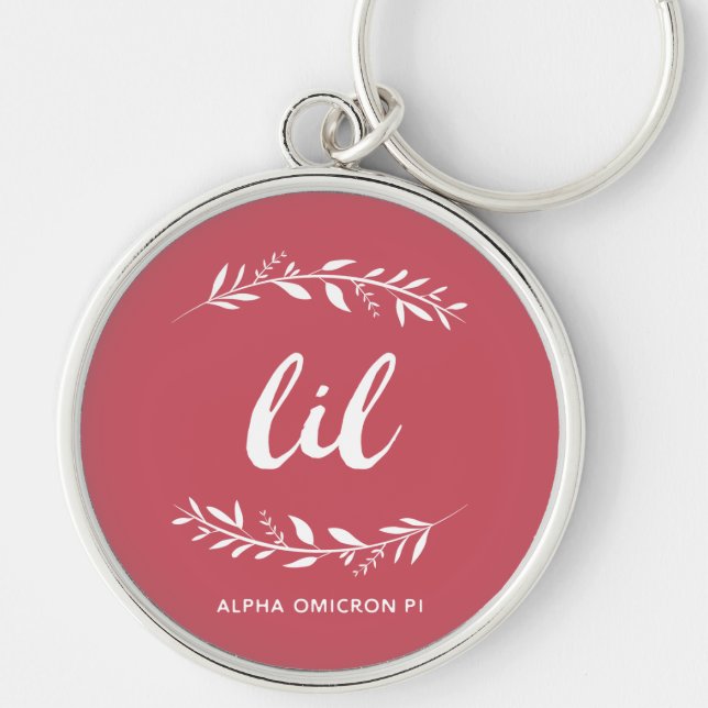 Alpha Omicron Pi Lil Wreath Keychain (Front)