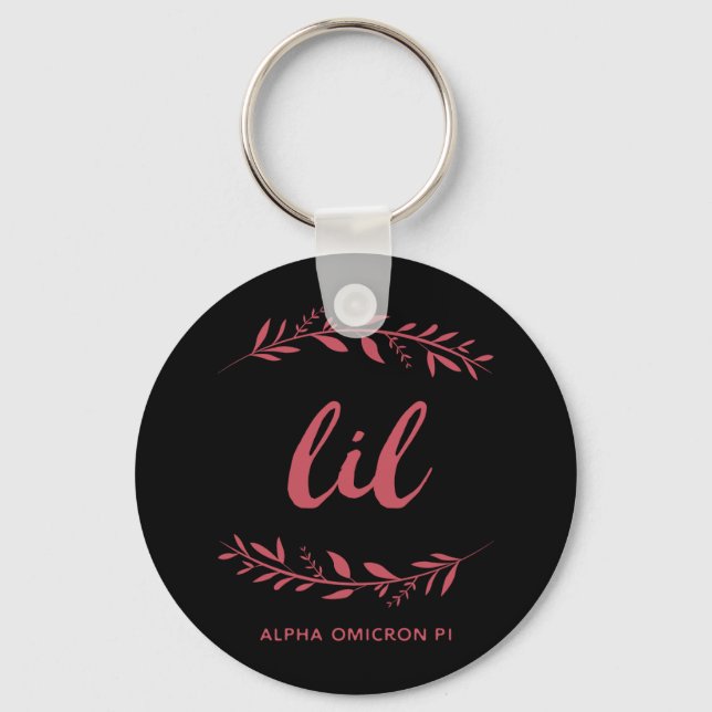 Alpha Omicron Pi Lil Wreath Keychain (Front)