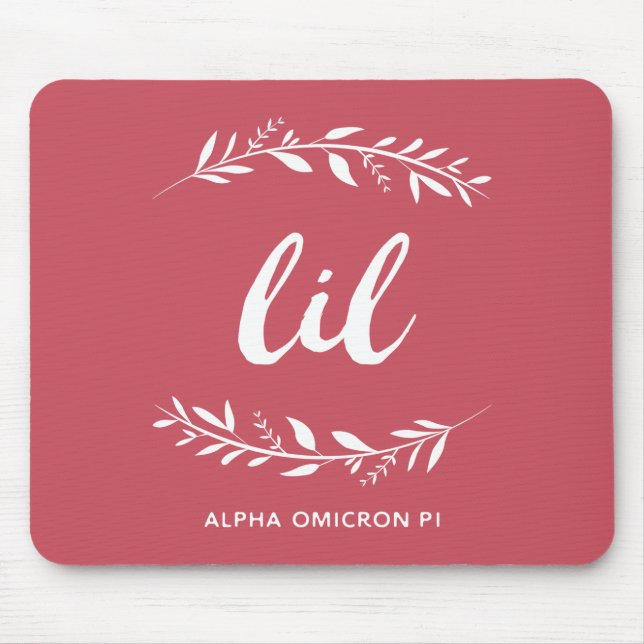 Alpha Omicron Pi Lil Wreath Mouse Pad (Front)
