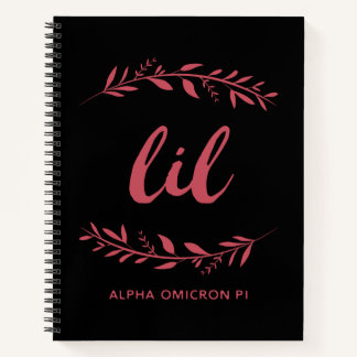 Alpha Omicron Pi Lil Wreath Notebook