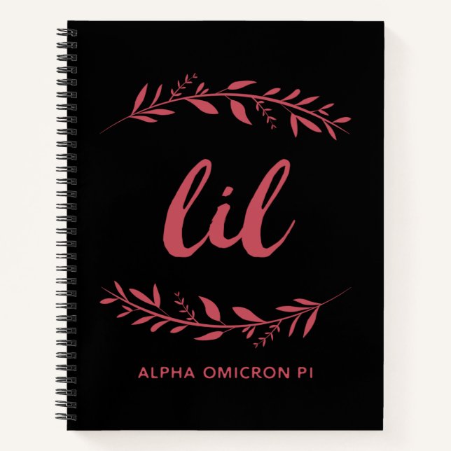 Alpha Omicron Pi Lil Wreath Notebook (Front)
