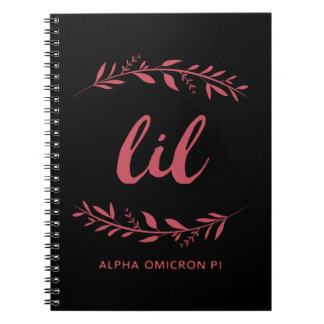 Alpha Omicron Pi Lil Wreath Notebook