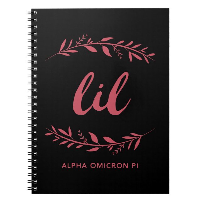 Alpha Omicron Pi Lil Wreath Notebook (Front)