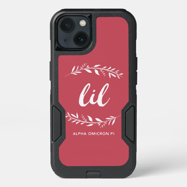 Alpha Omicron Pi Lil Wreath Otterbox iPhone Case (Back)