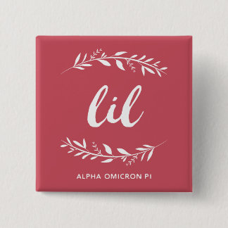 Alpha Omicron Pi Lil Wreath Pinback Button