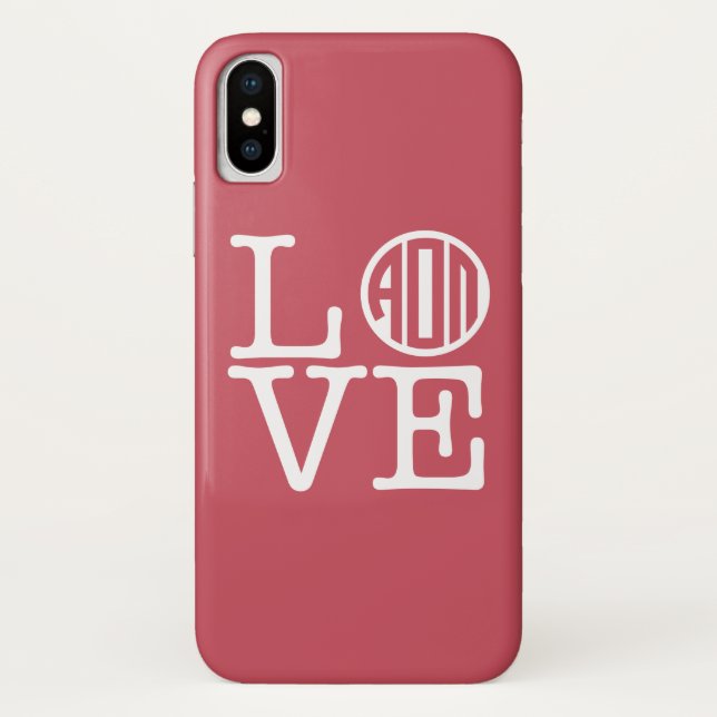 Alpha Omicron Pi Love Case-Mate iPhone Case (Back)