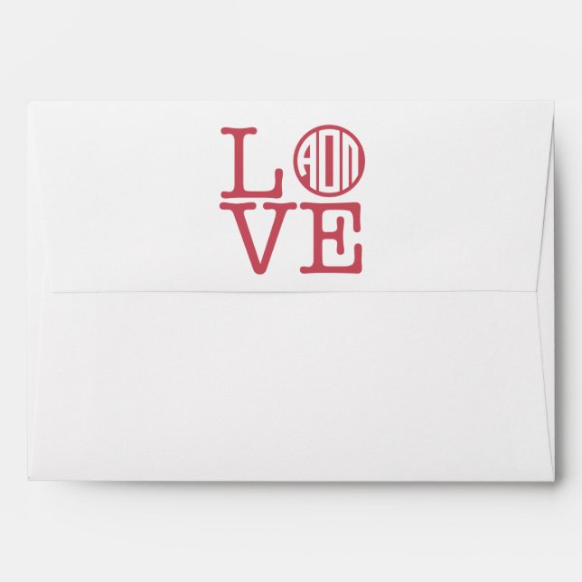 Alpha Omicron Pi Love Envelope (Back (Top Flap))
