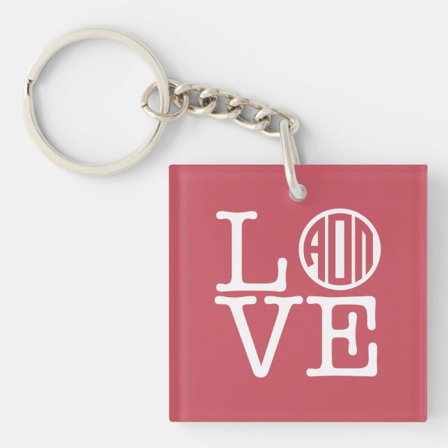 Alpha Omicron Pi Love Keychain (Front)