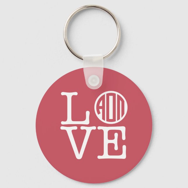 Alpha Omicron Pi Love Keychain (Front)