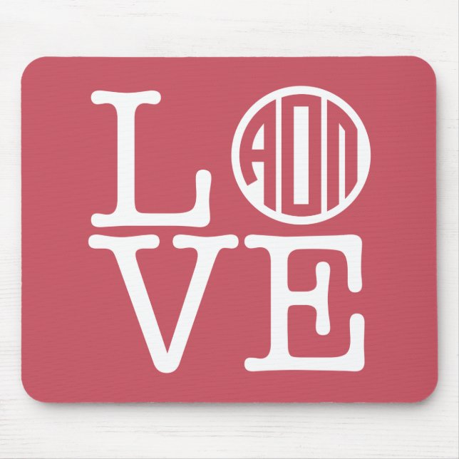Alpha Omicron Pi Love Mouse Pad (Front)