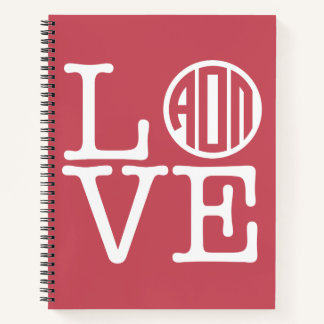 Alpha Omicron Pi Love Notebook