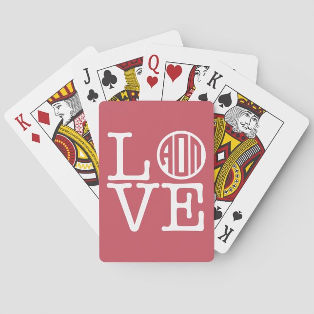 Alpha Omicron Pi Love Poker Cards (Back)