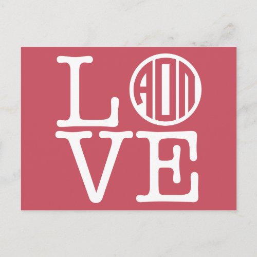 Alpha Omicron Pi Love Postcard