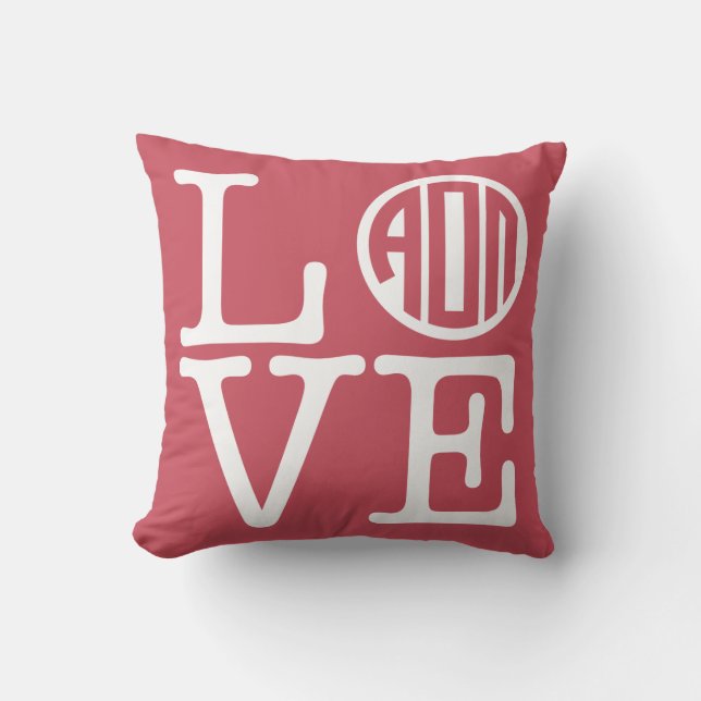 Alpha Omicron Pi Love Throw Pillow (Front)