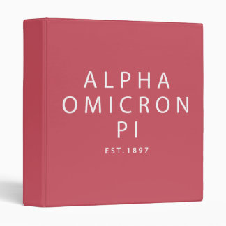 Alpha Omicron Pi Modern Type Binder