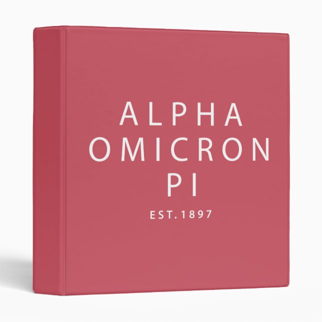 Alpha Omicron Pi Modern Type Binder (Front/Spine)