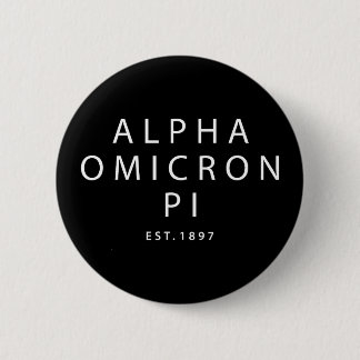 Alpha Omicron Pi Modern Type Button