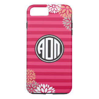 Alpha Omicron Pi | Monogram Stripe Pattern iPhone 8 Plus/7 Plus Case