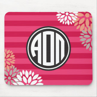 Alpha Omicron Pi | Monogram Stripe Pattern Mouse Pad