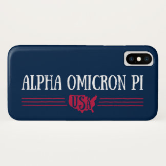 Alpha Omicron Pi USA iPhone X Case