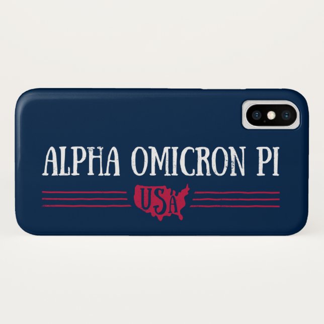 Alpha Omicron Pi USA Case-Mate iPhone Case (Back (Horizontal))