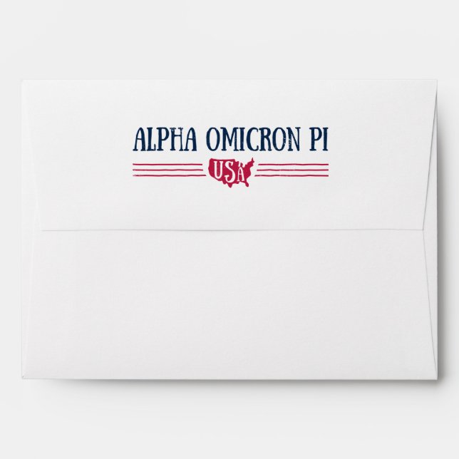 Alpha Omicron Pi USA Envelope (Back (Top Flap))