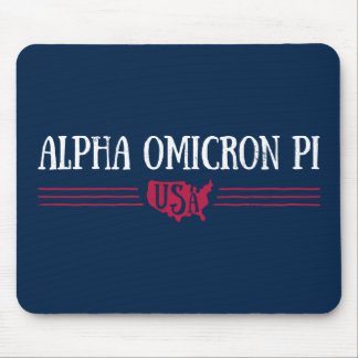 Alpha Omicron Pi USA Mouse Pad